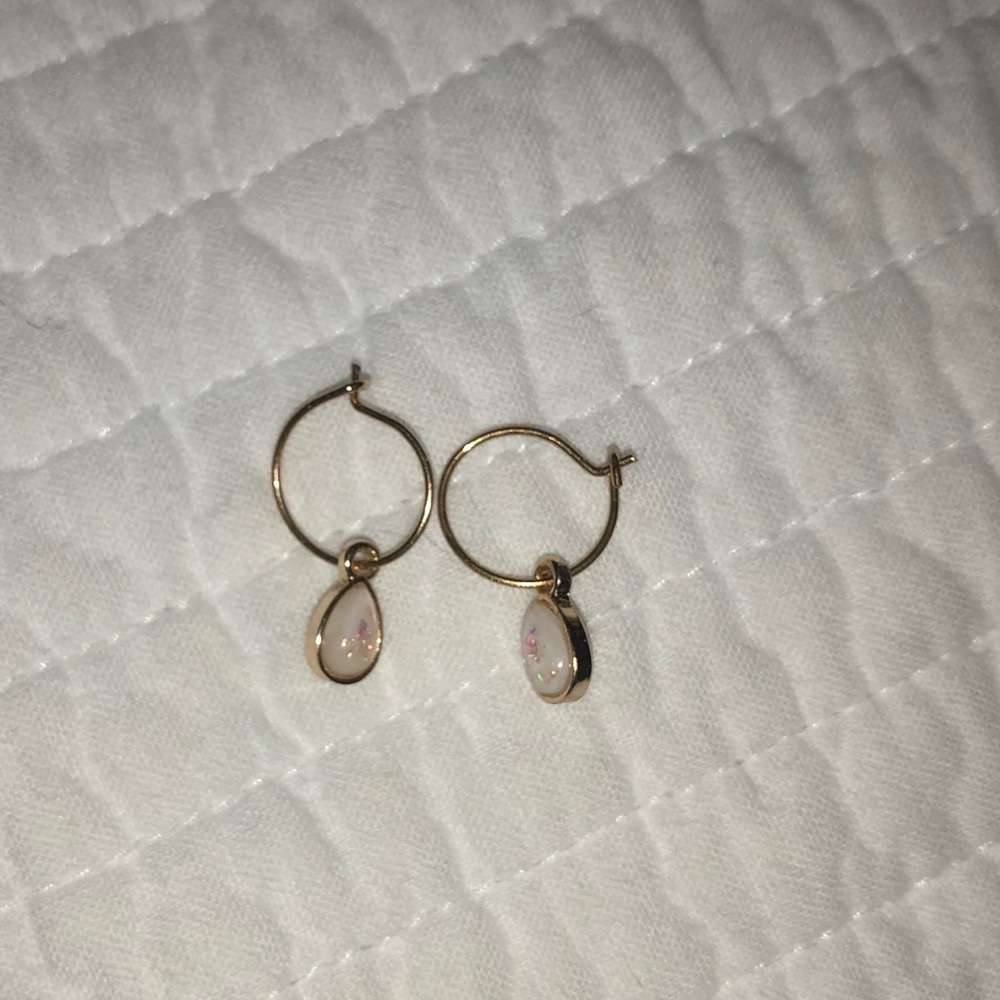 Cute Light Pink Tiny Hoops